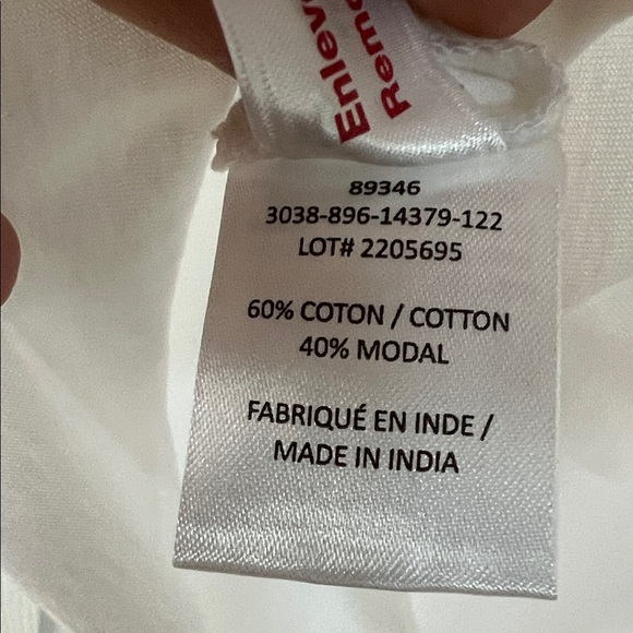 LAURA Elegant White Top with Gold Design - Picture 4 of 4